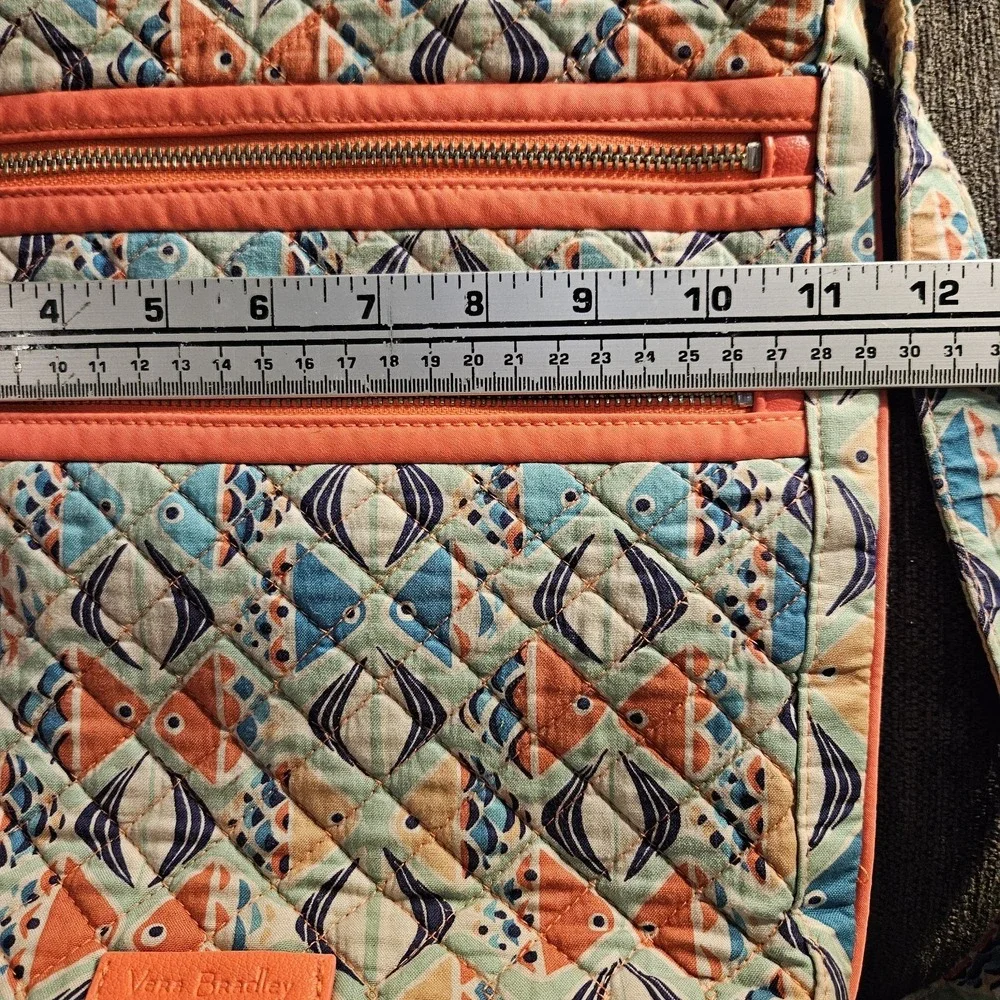 Vera Bradley Iconic Triple‎ Zip Hipster Go Fish